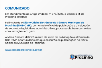 CÂMARA INSTITUI DIÁRIO OFICIAL ELETRÔNICO